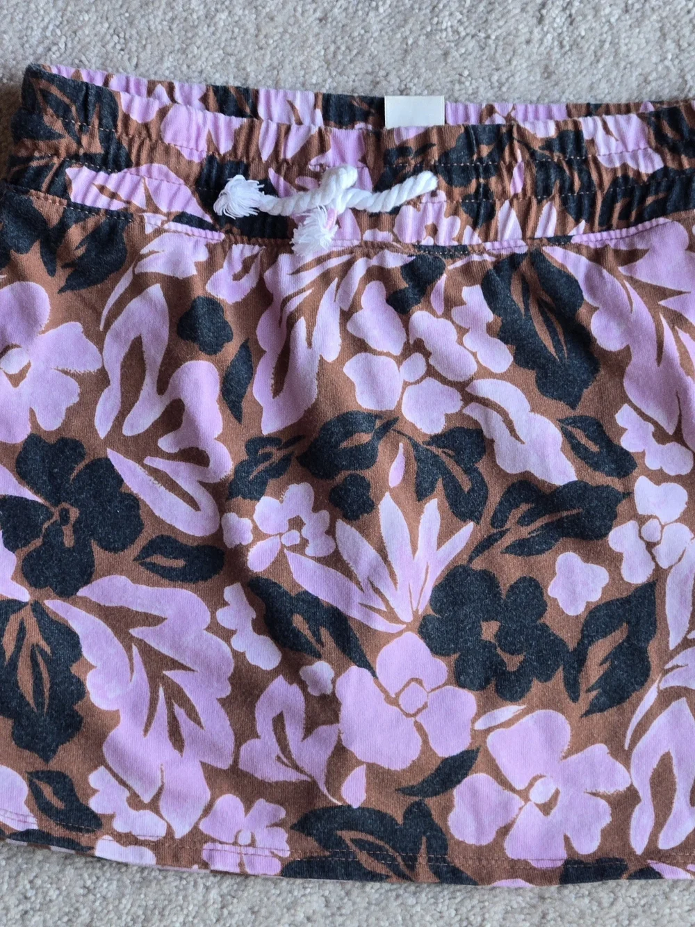 Carter's Pink and Brown Floral Knit Skort